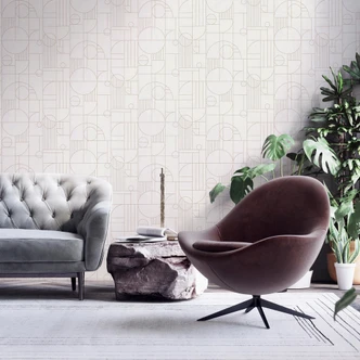 Livingwalls Art Déco Tapete My Home My Spa Vliestapete Feminine Powdery Home weißgrau, gold 