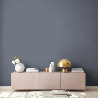 Papier peint bleu chambre - papier peint intissé moderne aspect tissu  