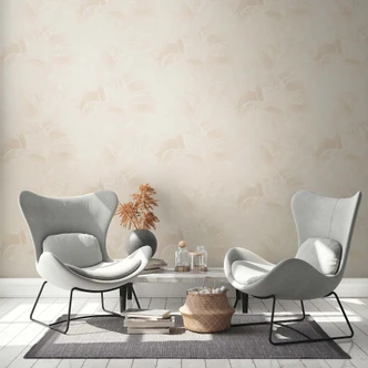 Tapete Floral - Vliestapete Blätter PVC-Frei von A.S. Création Beige Weiß Natur 386633 