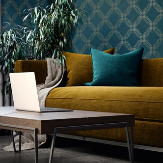 A.S. Création Pop Style Papier peint géométrique - Papier peint mordene Bleu, or A.S. Création Pop Style Papier peint géométrique - Papier peint mordene Bleu, or