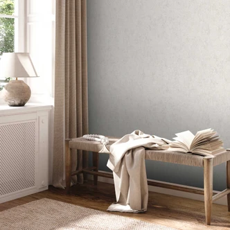 Metallisk tapet vit - vanlig non-woven tapet - enfärgad gips texturerad skal- och stick tapet 