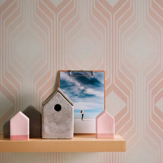 Retro-Tapete Creme Beige - Vintage Vliestapete abstrakt - Mustertapete Strukturtapete 