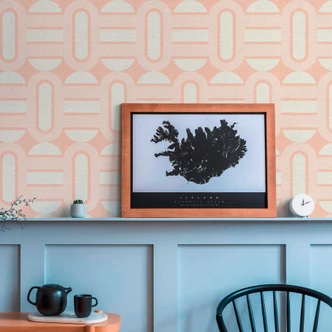 Grafisch behang crème wit - vintage Vliesbehang in retro look - Patroonbehang 