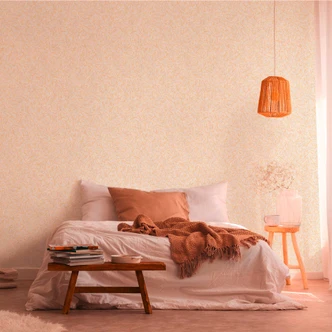 Papier peint fleuri beige crème - papier peint naturel style campagne - papier peint intissé chambre bureau 