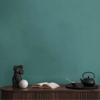 Enhet tapet i linne look petrol - texturerad tapet modern & elegant 