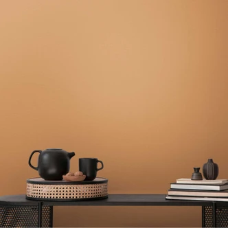 Strukturtapete in Leinenoptik Senfgelb – Moderne Vliestapete warm & einladend 