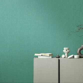 Papier peint molletonné texturé turquoise avec un aspect lin délicat - pour les espaces de vie modernes Papier peint molletonné texturé turquoise avec un aspect lin délicat - pour les espaces de vie modernes