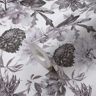 A.S. Création Blumentapete Dream Flowery Vliestapete floral grau, weiß 