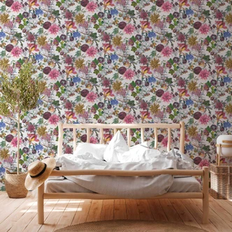 A.S. Création Blumentapete Dream Flowery Vliestapete floral lila, weiß, grün, rosa, gelb 