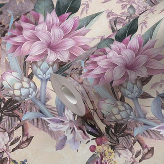 A.S. Création Blumentapete Dream Flowery Vliestapete floral rosa, weiß, grün, blau 