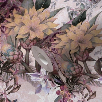 A.S. Création Blumentapete Dream Flowery Vliestapete floral lila, weiß, gelb, grün, rosa 