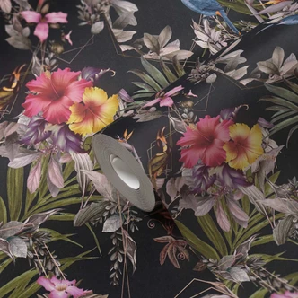 A.S. Création Blumentapete Dream Flowery Vliestapete floral schwarz, orange, grün, rosa, beige 