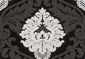 A.S. Création behang met glitters Bling Bling zwart, wit 