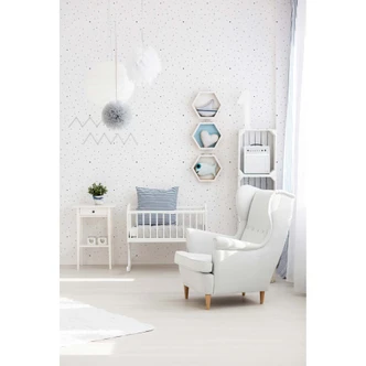A.S. Création Kinderzimmertapete Little Love Vliestapete mit Punkten grau, schwarz, weiß, rosa 
