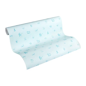 A.S. Création Little Stars Papier peint enfant - Bleu 