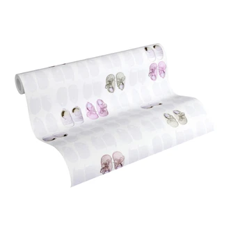 A.S. Création Little Stars Papier peint enfant - Rosé, Blanc 