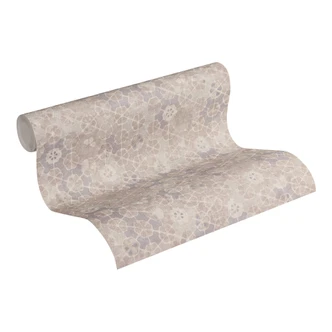 Livingwalls Papier peint intissé New Walls Finca Home motif carrelage gris, blanc 