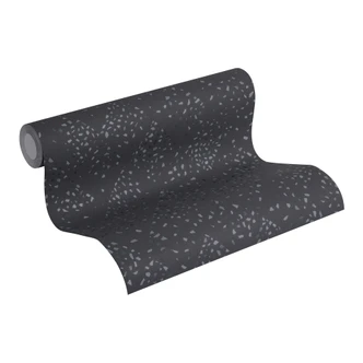 Livingwalls Papier peint intissé New Walls 50's Glam Confetti noir, métallique, gris 