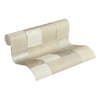 Livingwalls Papier peint intissé New Walls Finca Home motif carrelage crème, gris 