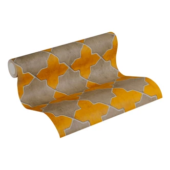 Carta da parati New Walls - Piastrelle 2 ocra Carta da parati New Walls - Piastrelle 2 ocra