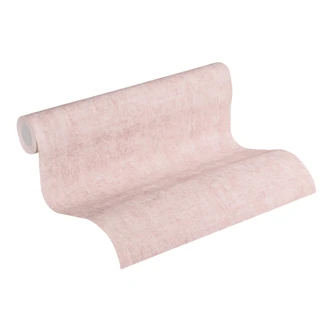 Tapeta włókninowa Livingwalls New Walls Cosy & Relax gładka różowa tapeta 