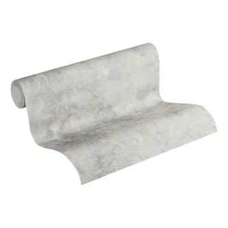 Livingwalls Papier peint intissé New Walls Urban Grace Vintage uni métallique, gris 