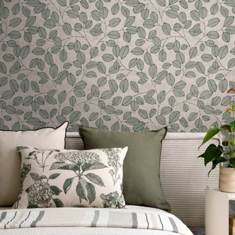 Elegante carta da parati in tessuto non tessuto - suggestivo motivo retrò in grigio pietra e tonalità naturale 