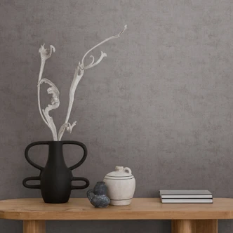 Papel pintado no tejido - rayas finas en gris piedra y arena 