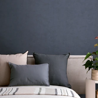 Carta da parati in tessuto non tessuto effetto cemento - sorprendente motivo retrò in blu piccione e tonalità naturale 