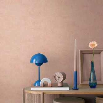 Carta da parati in tessuto non tessuto nature - sottile disegno di foglie in tonalità terracotta e naturale 