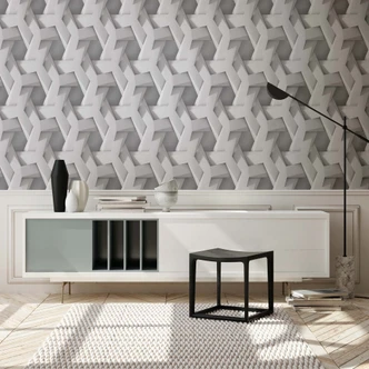 A.S. Création 3D Behang PintWalls Vliesbehang Grijs Wit 