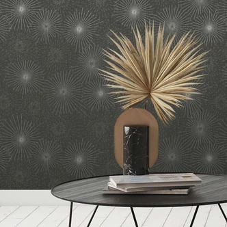 A.S. Création Vliesbehang The BOS - Battle of Style - Patroonbehang Zwart, Goud, Zilver 