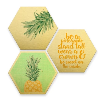 Alu-Dibond Goudeffect - Ananas 