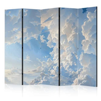 Paravent, Raumteiler freistehend, Trennwand - The Sun Revealing Cloud Secrets: Spectacular Sky Images, 5-teilig - 225x172 cm 