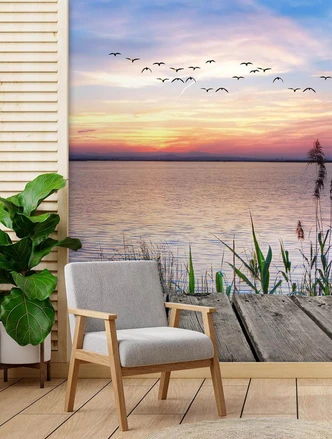 Fototapete, Vögel am Meer Fototapete, Vögel am Meer