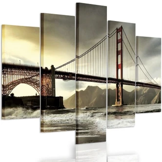 Leinwandbild 5 teilig, Golden Gate Bridge 