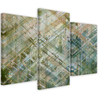 3-delige canvas print Abstracte geometrische vormen 