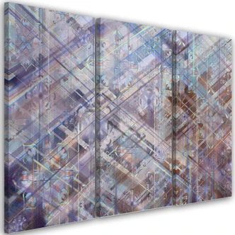 Leinwandbild 3 teilig, Abstrakte geometrische Formen 