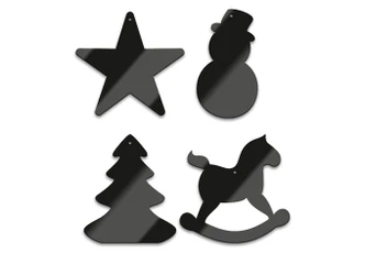 Acryldeko Baumschmuck (4-teilig) 