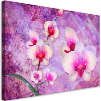 Leinwandbild, Orchideenblüten Abstraktion 