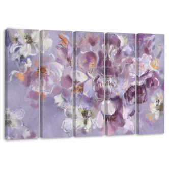 Leinwandbild 5 teilig, Iris Blume 