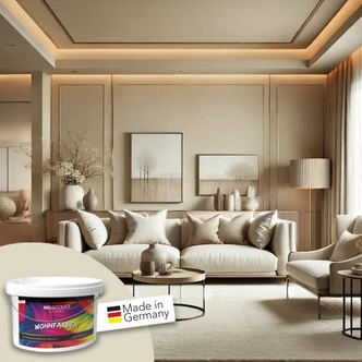 Vægmaling til interiør mat WALLCOVER Farver Beige 