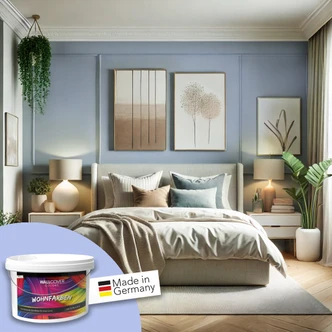 Blau Wandfarbe matt | Innenfarbe in Top-Qualität | mit erfrischender Wirkung Blau Wandfarbe matt | Innenfarbe in Top-Qualität | mit erfrischender Wirkung