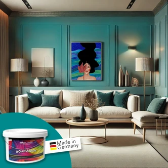 Blau Wandfarbe matt | Innenfarbe in Top-Qualität | mit erfrischender Wirkung Blau Wandfarbe matt | Innenfarbe in Top-Qualität | mit erfrischender Wirkung