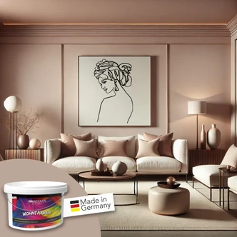 Vægmaling til interiør mat WALLCOVER Farver brun 