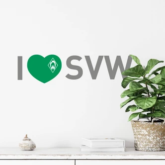 Wandtattoo Werder Bremen I Love SVW 