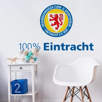 Wandtattoo Eintracht Braunschweig 100 Prozent 