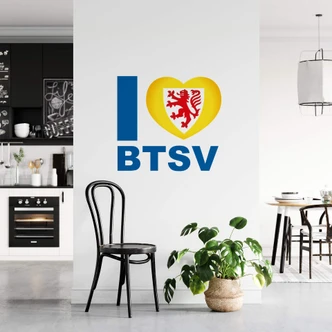 Wandtattoo Eintracht Braunschweig I love BTSV 