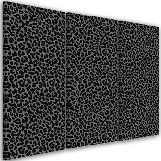 Leinwandbild 3 teilig, Leopard Leopard Pelfpatches Muster 