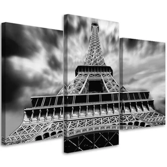 Leinwandbild 3-teilig, Eiffelturm Paris Stadt 